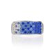 Stylish Silver Ring With Blue And White Crystals The Eclat, Ring Size: 5.5 / 16, image , picture 3