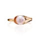 Gold-Plated Ring With Creamrose Cultured Pearl The Serene, Ring Size: 12 / 21.5, image , picture 3