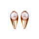 Gold-Plated Earrings With Creamrose Cultured Pearl The Serene, image , picture 4
