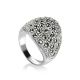 Marcasite Encrusted Ring In Sterling Silver The Lace, Ring Size: 7 / 17.5, image 