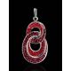 Red Crystal Encrusted Pendant The Eclat, image , picture 2
