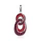 Red Crystal Encrusted Pendant The Eclat, image , picture 4