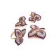 Gold Plated Floral Earrings With Purple And White Crystals The Jungle, image , picture 5