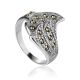 Sterling Silver Ring With Marcasites The Lace, Ring Size: 6 / 16.5, image 