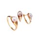 Gold-Plated Ring With Creamrose Cultured Pearl The Serene, Ring Size: 7 / 17.5, image , picture 4