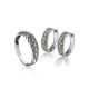 Silver Hoop Earrings With Marcasites The Lace, image , picture 3