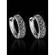 Silver Hoop Earrings With Marcasites The Lace, image , picture 2