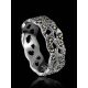 Filigree Sterling Silver Ring With Marcasites The Lace, Ring Size: 7 / 17.5, image , picture 2
