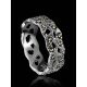 Filigree Sterling Silver Ring With Marcasites The Lace, Ring Size: 6 / 16.5, image , picture 2