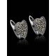 Silver Heart Shaped Earrings With Marcasites The Lace, image , picture 2
