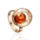 Golden Amber Adjustable Ring The Ellas, Ring Size: Adjustable, image 