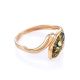 Natural Green Amber Ring In Gold, Ring Size: 6 / 16.5, image 
