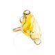 White Amber Golden Cocktail Ring The Rialto, Ring Size: Adjustable, image 