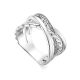 Sterling Silver Statement Ring With Crystals, Ring Size: 8.5 / 18.5, image 