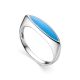 Futuristic Silver Enamel Ring, Ring Size: 6.5 / 17, image 