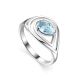 Silver Ring With Synthetic Topaz, Ring Size: 6.5 / 17, image 
