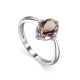 Silver Ring With Smoky Quartz Centerpiece, Ring Size: 6 / 16.5, image 