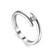 Sterling Silver Diamond Ring, Ring Size: 7 / 17.5, image 