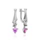 Stylish Silver Amethyst Dangles, image 