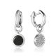 Silver Dangle Earrings With Enamel And Crystals, image 