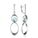 Silver Dangle Earrings With Synthetic Topaz Centerpieces, image 