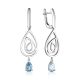 Sterling Silver Dangles With Synthetic Topaz, image 