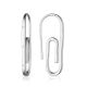 Silver Crystal Paperclip Earrings, image 