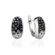 Sterling Silver Earrings With Two Toned Crystals The Eclat, image 