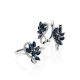 White Gold Floral Ring With Sapphires And Diamonds The Mermaid, Ring Size: 6.5 / 17, image , picture 4