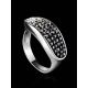 Sterling Silver Ring With Black And White Crystals The Eclat, Ring Size: 6.5 / 17, image , picture 2