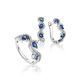 White Gold Latch Back Earrings With Sapphires And Diamonds The Meramaid, image , picture 3
