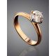 Solitaire Diamond Ring In Gold, Ring Size: 9 / 19, image , picture 2