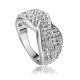 White Crystal Band Ring The Eclat, Ring Size: 5.5 / 16, image 