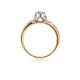 Golden Statement Ring With White Diamonds, Ring Size: 8 / 18, image , picture 3