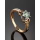 Golden Floral Ring With White Diamonds, Ring Size: 6.5 / 17, image , picture 2
