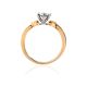 Golden Floral Ring With White Diamonds, Ring Size: 6.5 / 17, image , picture 4