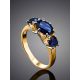 Golden Ring With Sapphires And Diamonds The Meramaid, Ring Size: 7 / 17.5, image , picture 2