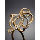 Filigree Golden Ring With White Diamonds, Ring Size: 7 / 17.5, image , picture 2