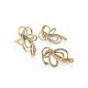 Filigree Golden Ring With White Diamonds, Ring Size: 7 / 17.5, image , picture 3