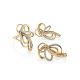 Fabulous Golden Earrings With White Diamonds, image , picture 4