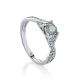 White Gold Ring With Diamond Channel Set, Ring Size: 6.5 / 17, image 