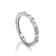 Silver Eternity Ring With White Crystals, Ring Size: 8 / 18, image 