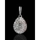 Silver Drop Pendant With White Crystals The Eclat, image , picture 2