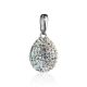 Silver Drop Pendant With White Crystals The Eclat, image , picture 3