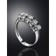 Sterling Silver Crystal Encrusted Ring, Ring Size: 5 / 15.5, image , picture 2