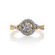 Dancing Diamond Golden Ring, Ring Size: 7 / 17.5, image , picture 3