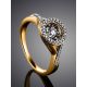 Dancing Diamond Golden Ring, Ring Size: 7 / 17.5, image , picture 2