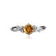 Silver Ring With Citrine And White Crystals, Ring Size: 6 / 16.5, image , picture 3