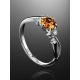 Silver Ring With Citrine And White Crystals, Ring Size: 6 / 16.5, image , picture 2
