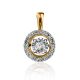 Dancing Diamond Golden Pendant, image 